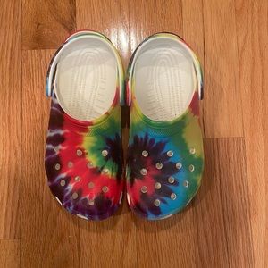 Tie dye crocs